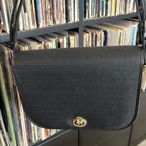 Kaiyo Elegant Black Shoulder Bag in Real Horse Hair
